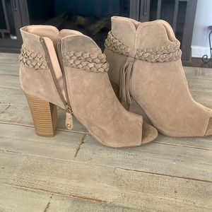 Tan ankle booties